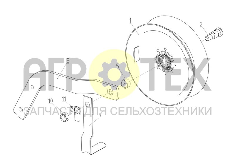 Шкив натяжной (54-2-80А) (№1 на схеме)